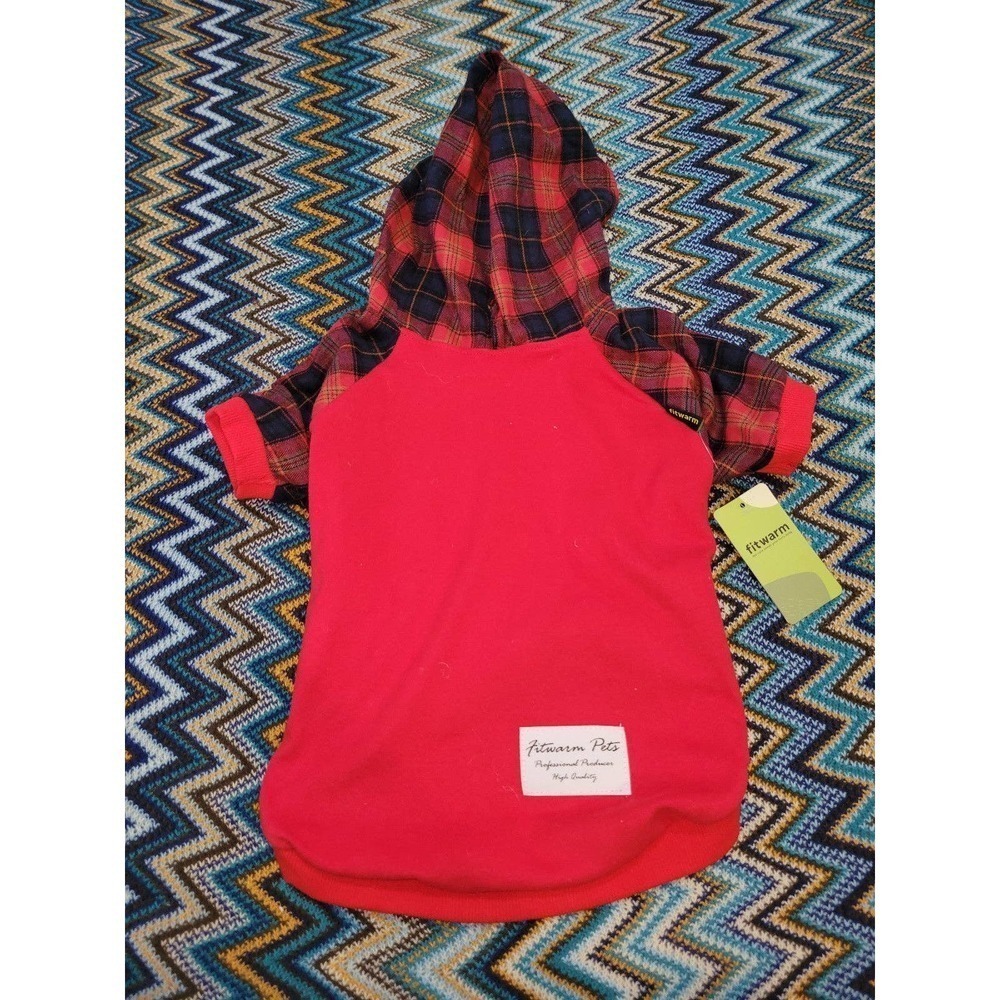 Dog hoody xl Red And Black Plaid